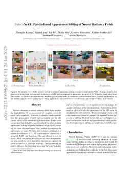 PaletteNeRF: Palette-based Appearance Editing of Neural Radiance Fields