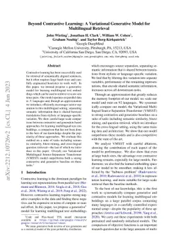 Beyond Contrastive Learning: A Variational Generative Model for
  Multilingual Retrieval