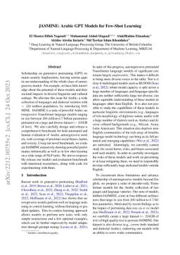JASMINE: Arabic GPT Models for Few-Shot Learning