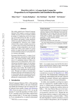 PropSegmEnt: A Large-Scale Corpus for Proposition-Level Segmentation and
  Entailment Recognition