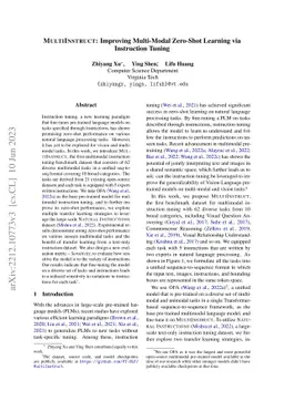 MultiInstruct: Improving Multi-Modal Zero-Shot Learning via Instruction
  Tuning