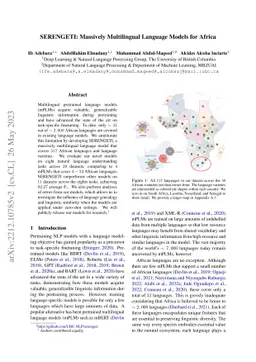 SERENGETI: Massively Multilingual Language Models for Africa