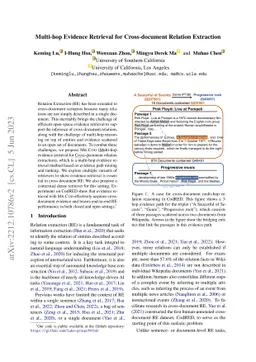 Multi-hop Evidence Retrieval for Cross-document Relation Extraction