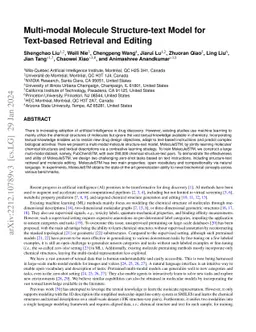 Multi-modal Molecule Structure-text Model for Text-based Retrieval and
  Editing