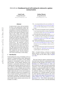 OpineSum: Entailment-based self-training for abstractive opinion
  summarization