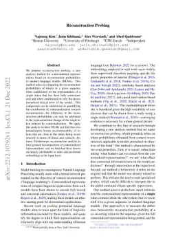 Reconstruction Probing