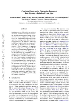 Continual Contrastive Finetuning Improves Low-Resource Relation
  Extraction