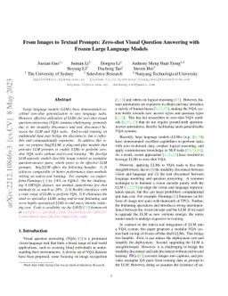From Images to Textual Prompts: Zero-shot VQA with Frozen Large Language
  Models