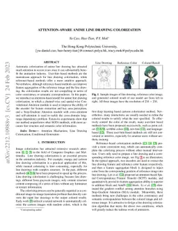 Attention-Aware Anime Line Drawing Colorization