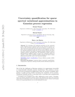 Uncertainty quantification for sparse spectral variational
  approximations in Gaussian process regression