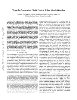 Towards Cooperative Flight Control Using Visual-Attention