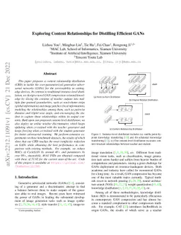 Exploring Content Relationships for Distilling Efficient GANs
