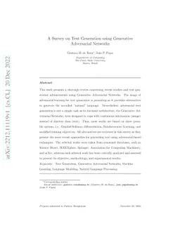 A survey on text generation using generative adversarial networks