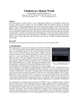 Chatbots in a Botnet World