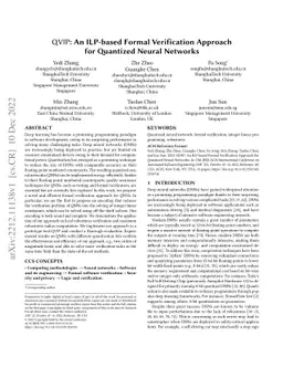 QVIP: An ILP-based Formal Verification Approach for Quantized Neural
  Networks