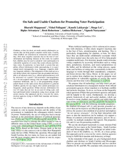 On Safe and Usable Chatbots for Promoting Voter Participation