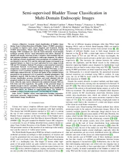 Semi-supervised Bladder Tissue Classification in Multi-Domain Endoscopic
  Images
