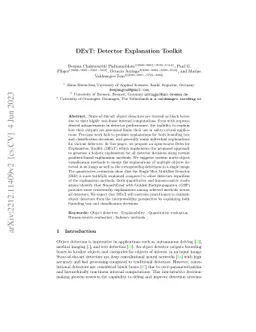 DExT: Detector Explanation Toolkit