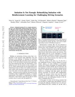 Imitation Is Not Enough: Robustifying Imitation with Reinforcement
  Learning for Challenging Driving Scenarios