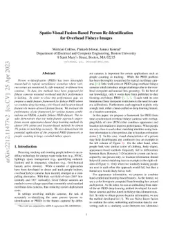 Spatio-Visual Fusion-Based Person Re-Identification for Overhead Fisheye
  Images