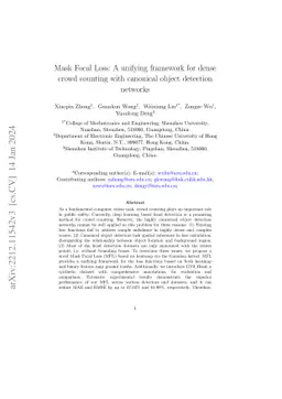 Mask Focal Loss: A unifying framework for dense crowd counting with
  canonical object detection networks