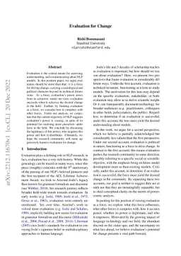 Evaluation for Change