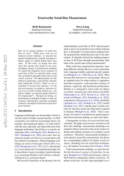 Trustworthy Social Bias Measurement