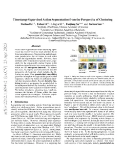 Timestamp-Supervised Action Segmentation from the Perspective of
  Clustering