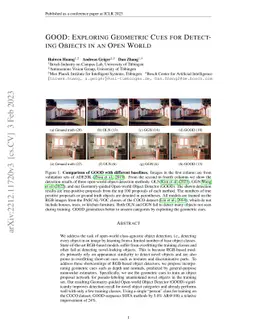 GOOD: Exploring Geometric Cues for Detecting Objects in an Open World