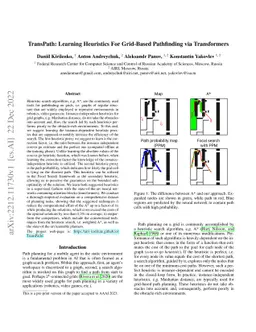 TransPath: Learning Heuristics For Grid-Based Pathfinding via
  Transformers