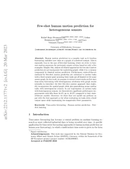 Few-shot human motion prediction for heterogeneous sensors