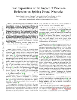 Fast Exploration of the Impact of Precision Reduction on Spiking Neural
  Networks