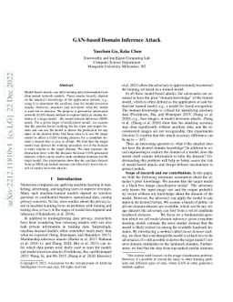 GAN-based Domain Inference Attack