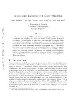 Impossibility Theorems for Feature Attribution