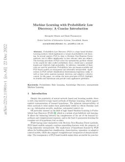 Machine Learning with Probabilistic Law Discovery: A Concise
  Introduction