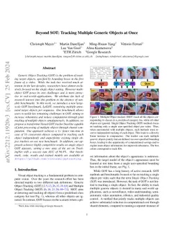 Beyond SOT: Tracking Multiple Generic Objects at Once