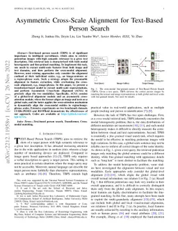 Asymmetric Cross-Scale Alignment for Text-Based Person Search