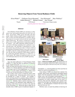 Removing Objects From Neural Radiance Fields