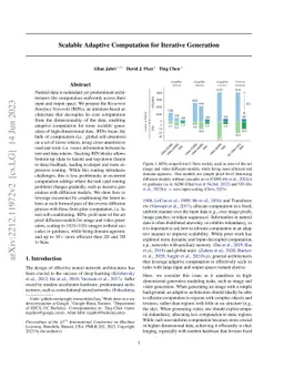 Scalable Adaptive Computation for Iterative Generation