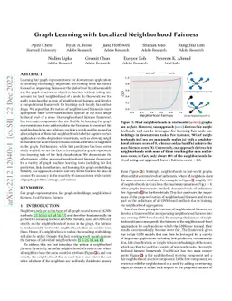 Graph Learning with Localized Neighborhood Fairness