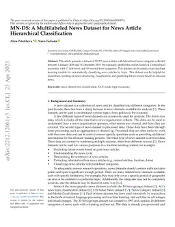 MN-DS: A Multilabeled News Dataset for News Articles Hierarchical
  Classification