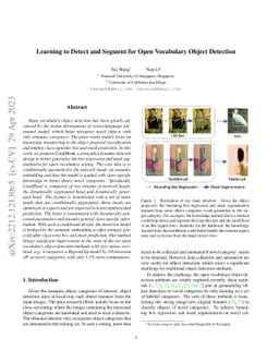 Learning to Detect and Segment for Open Vocabulary Object Detection