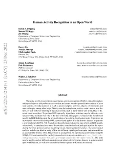 Human Activity Recognition in an Open World