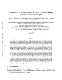 Principled and Efficient Transfer Learning of Deep Models via Neural
  Collapse