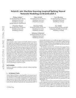 hxtorch.snn: Machine-learning-inspired Spiking Neural Network Modeling
  on BrainScaleS-2