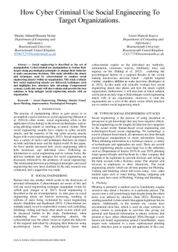 How Cyber Criminal Use Social Engineering To Target Organizations