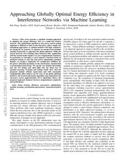 Approaching Globally Optimal Energy Efficiency in Interference Networks
  via Machine Learning