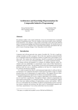 Architecture and Knowledge Representation for Composable Inductive
  Programming