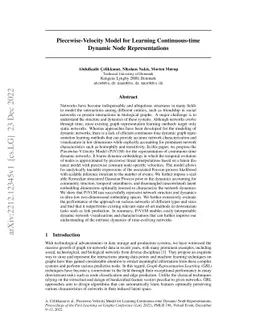 Piecewise-Velocity Model for Learning Continuous-time Dynamic Node
  Representations