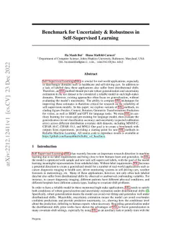 Benchmark for Uncertainty & Robustness in Self-Supervised Learning